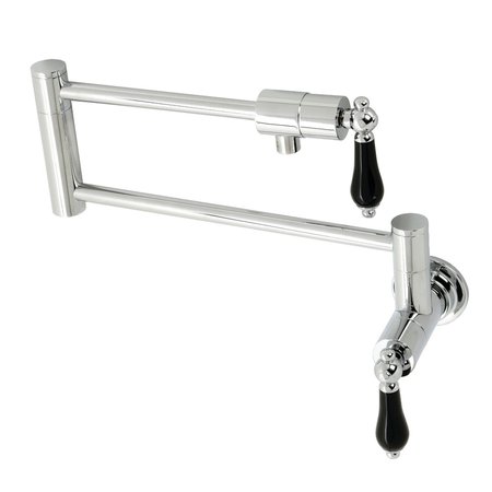 KINGSTON BRASS KS4101PKL Wall Mount Pot Filler, Polished Chrome KS4101PKL